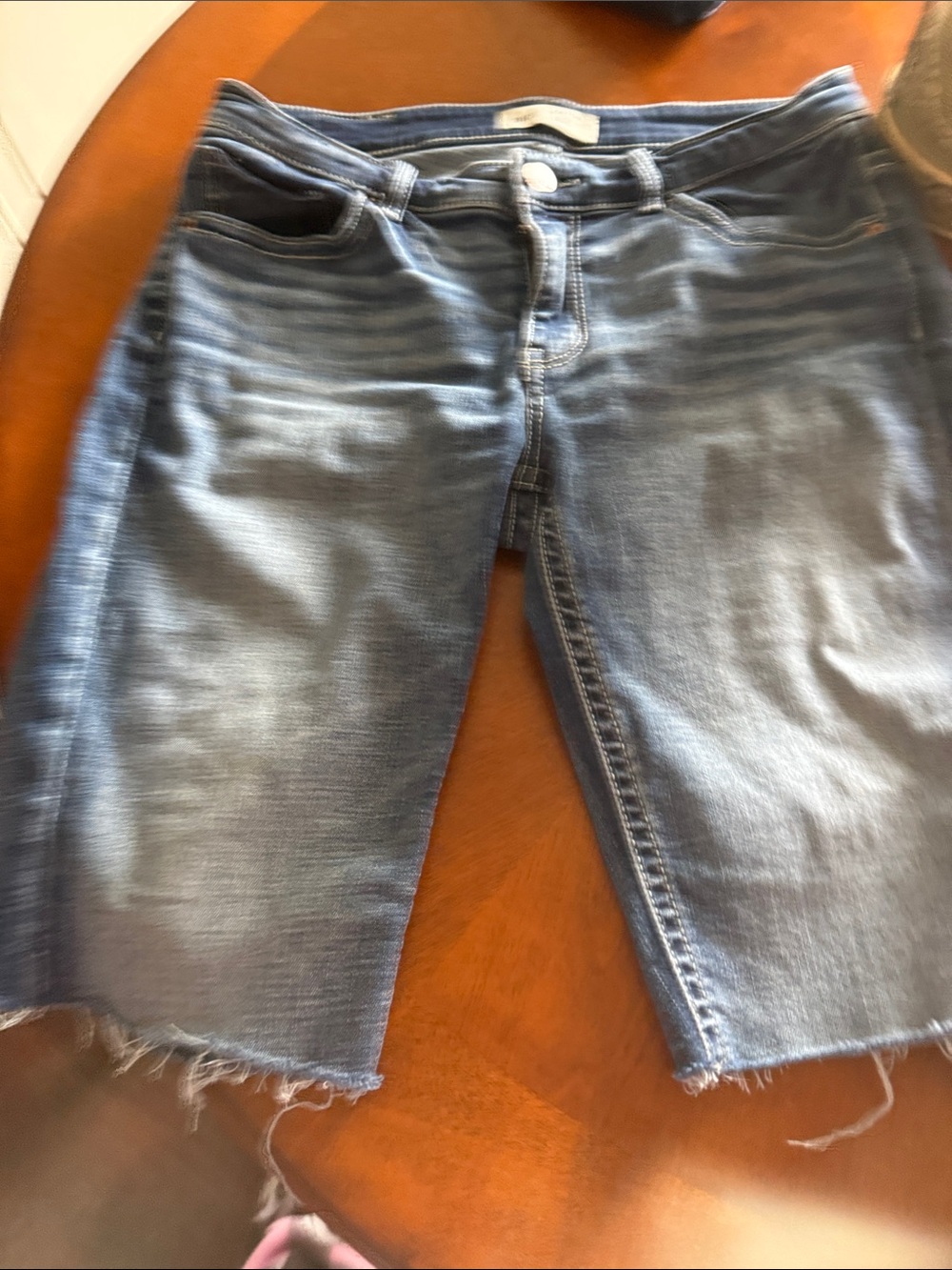 BKE Blue Distressed Denim Jean shorts